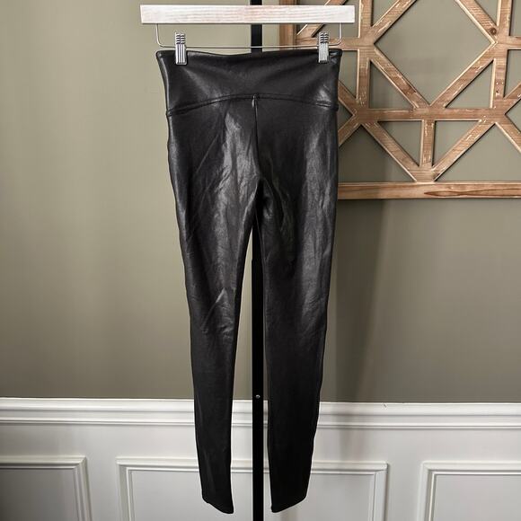 Spanx Black Faux Leather Leggings - Small - Picture 4 of 4